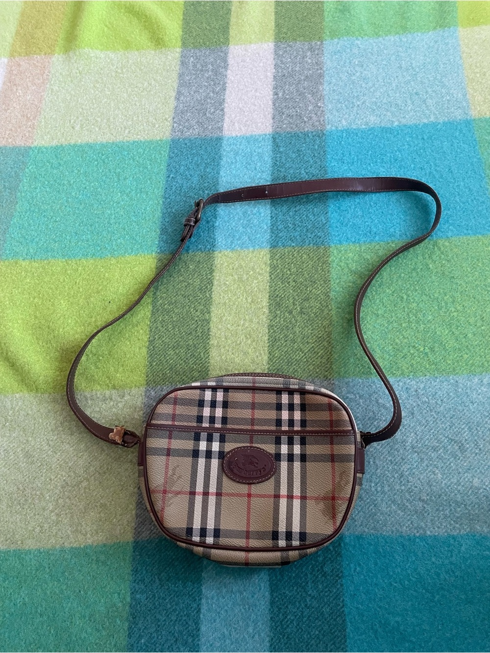 Vintage Burberrys Nova Check crossbody shoulder bag Mini Damaged Functional